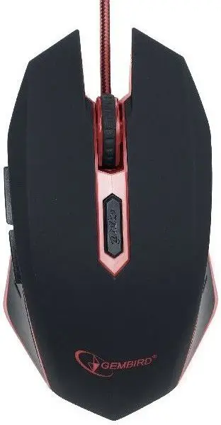 Maus Gembird MUSG-001-R, 2400 DPI, 6 Butona, me kabllo, i zi