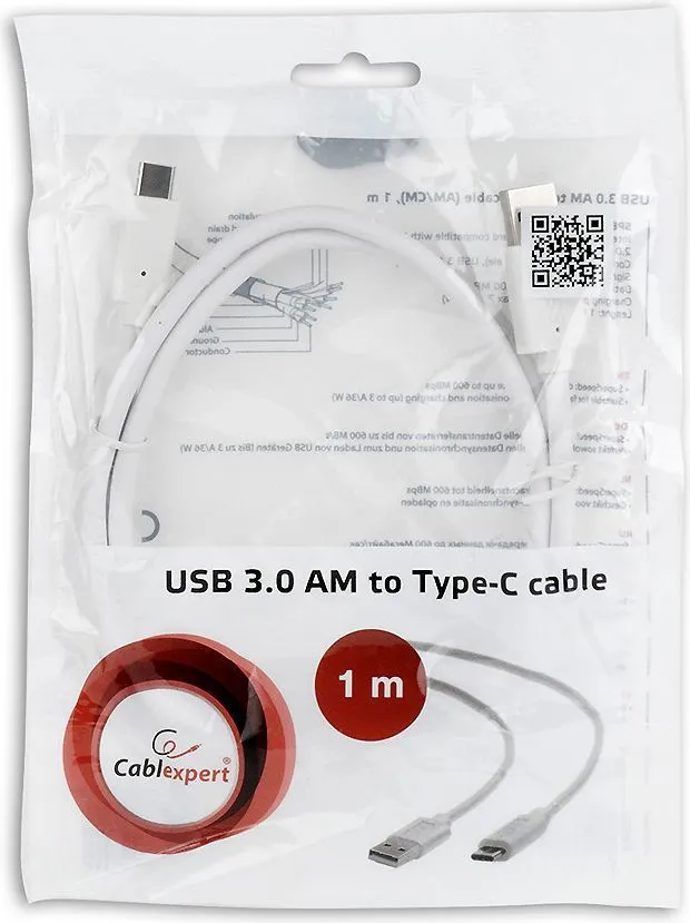 Gembird USB-A kabllo USB - 1 m e bardhë (CCP-USB3-AMCM-1M-W) - 3