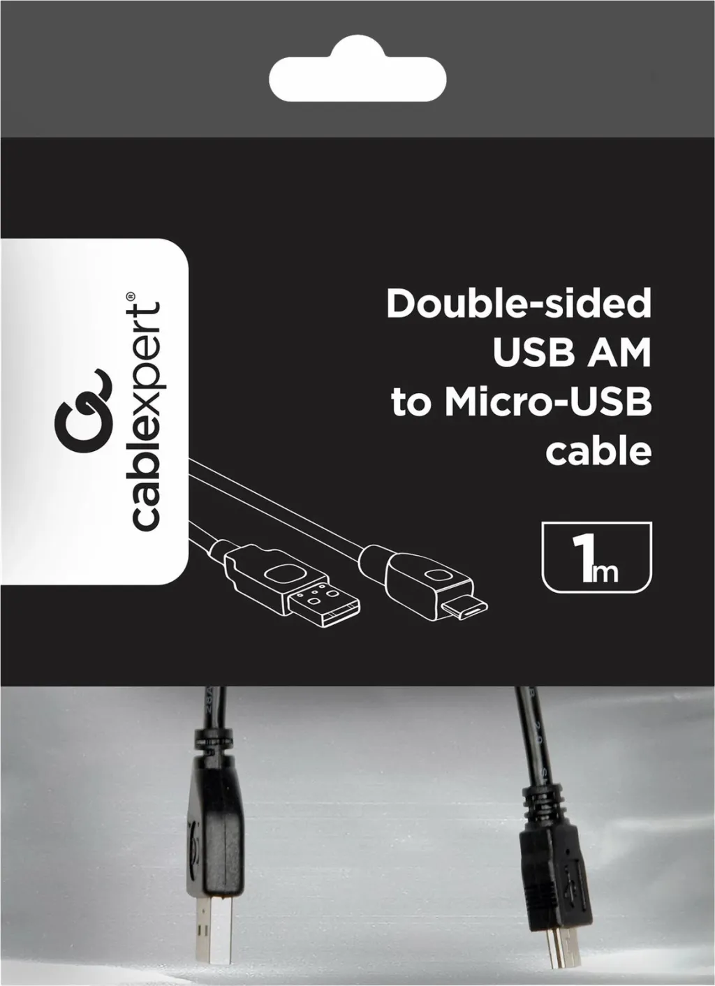 Kabllo Gembird USB-A, 1m, e zezë - 1