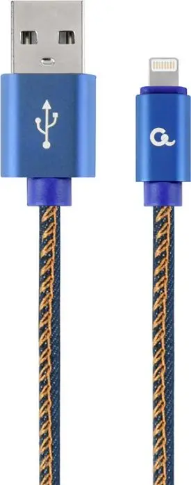 Kabllo Gembird USB A - Lightning (CC-USB2J-AMLM-1M-BL), 1m, e kaltër