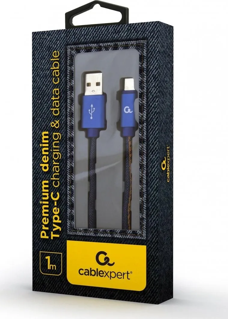 Kabllo Gembird USB-A në USB-C, 1m, e zezë - 1