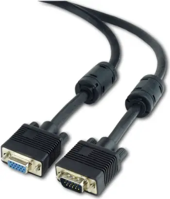 Kabllo zgjatëse Gembird CABLEXPERT, VGA 15M/15F, e mbrojtur, 3m, e zezë