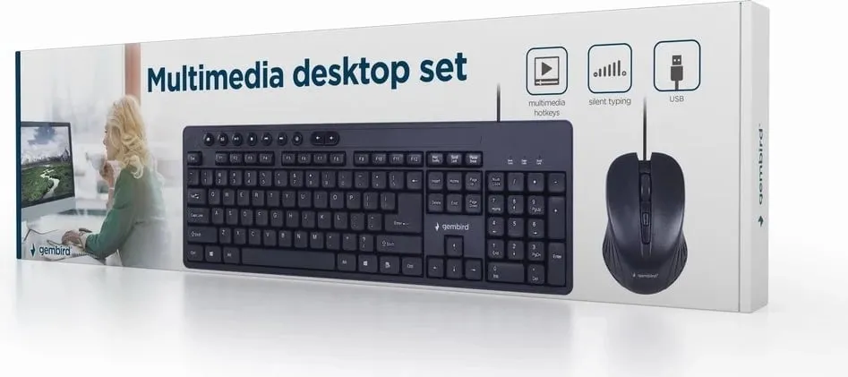 Set tastierë + maus Gembird KBS-UM-04, i zi - 5