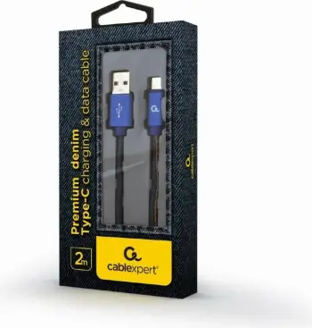 Gembird USB-A - Kabllo USB-C 2m Blu (CC-USB2J-AMCM-2M-BL)