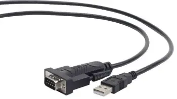 Kabllo Gembird CABLEXPERT, USB-A në lidhës serik 9 pin (com), 1.5m, e zezë