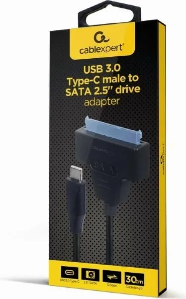 Kabllo Gembird AUS3-03 USB C - SATA, (AUS3-03), e zezë - 4