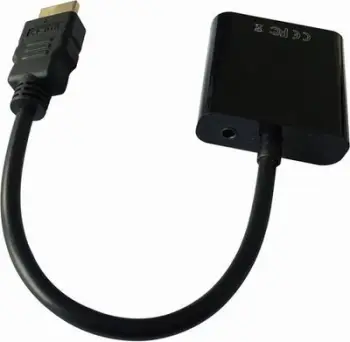 Përshtatës Gembird HDMI AV - D-Sub (VGA) + Jack 3.5 mm i zi (A-HDMI-VGA-03)
