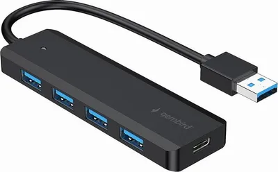USB Hub Gembird UHB-U3P4P-02, 4 porta, USB 3.2, i zi - 1
