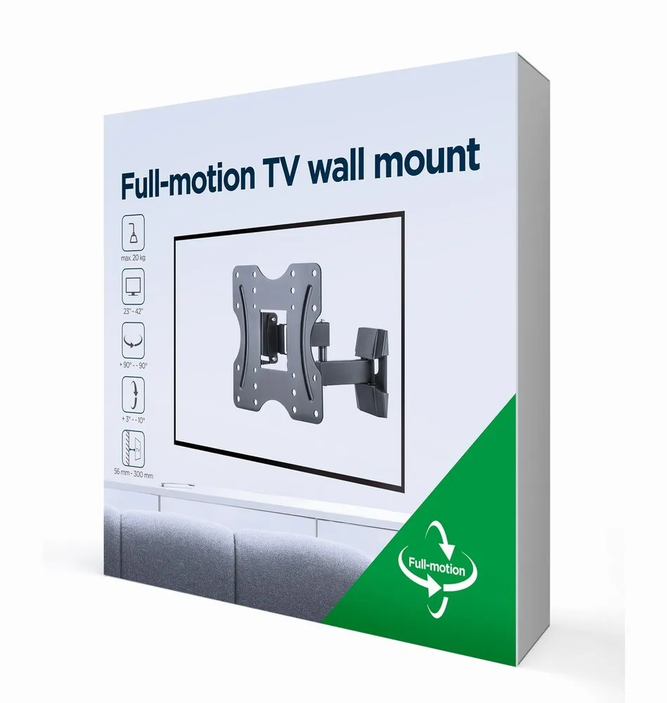 Mbajtëse muri për TV Gembird WM-42ST-01, 23"-42", e zezë - 18