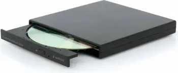 Disk optik i jashtëm Gembird DVD-USB-04, USB 2.0, 24x CD, 8x DVD, i zi