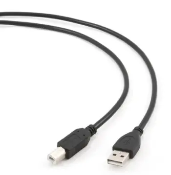 Kabllo Gembird AM-BM USB 2.0, me lidhës të veshur me nikel, 1.8m, e zezë