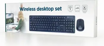 Set tastierë dhe maus Gembird KBS-WCH-03, Wireless, 2.4GHz, US Layout, i zi