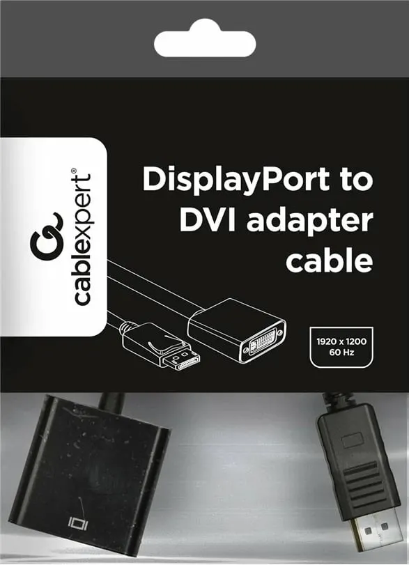 Përshtatës Gembird DisplayPort - DVI, i zi - 1