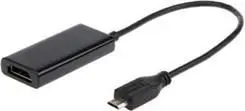 Pajisja lidhëse Gembird microUSB USB - HDMI + microUSB, e zezë
