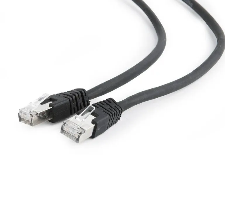Kabllo rrjeti Gembird RJ-45/RJ-45, kat.6A, S/FTP, e zezë, 2m - 1