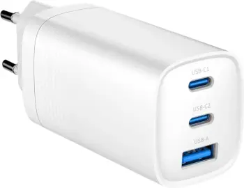 Karikues Gembird 1x USB-A 2x USB-C, i bardhë