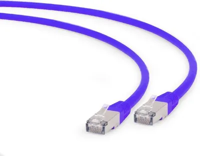 Kabllo për rrjet Gembird RJ-45, Cat.6a, S-FTP, 1m, vjollcë - 1