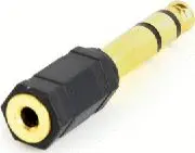 Përshtatës Gembird AV, Jack 6.35mm në Jack 3.5mm, i zi