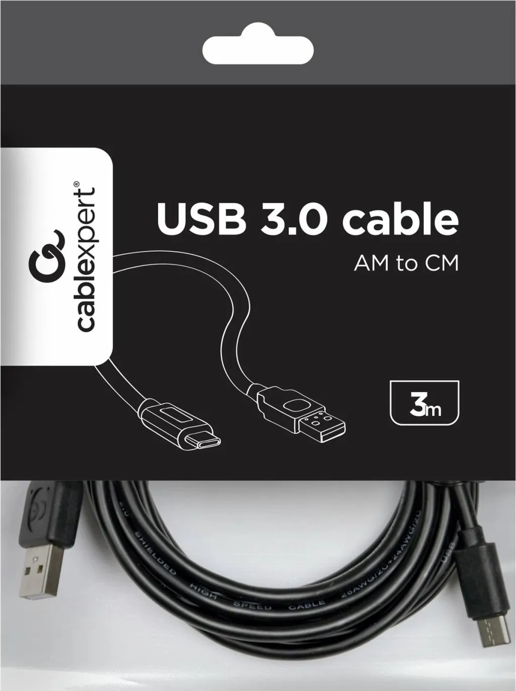 Kabllo Gembird USB-A në USB-C, 1.8m, e zezë - 1