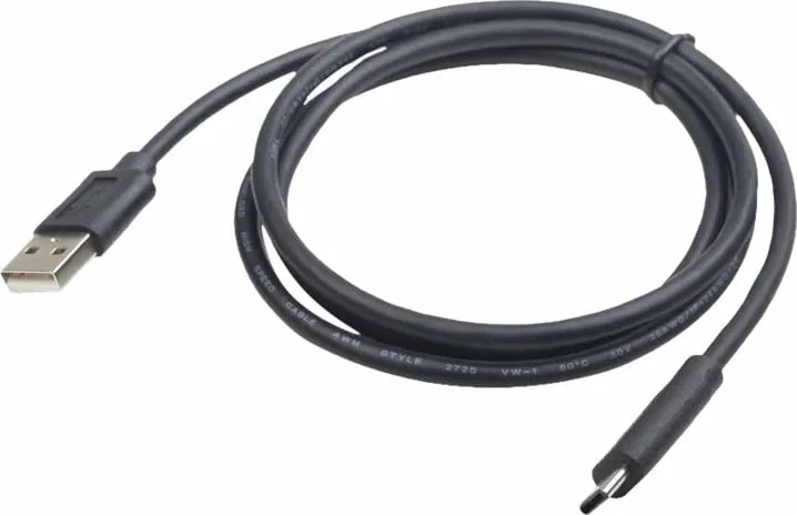 Kabllo Gembird USB-A në USB-C, 1.8m, e zezë - 2