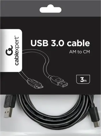 Kabllo Gembird USB-A në USB-C, 1.8m, e zezë