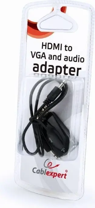 Përshtatës Gembird HDMI - D-Sub (VGA) + Jack 3.5mm (AB-HDMI-VGA-02), i zi