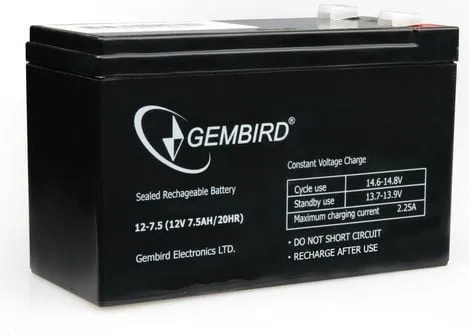 Bateri Gembird, 12V, 7.5AH - 1