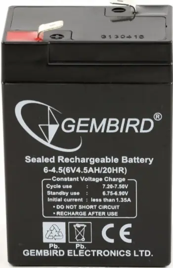 Bateri Gembird Gel 6V/4.5Ah