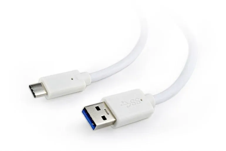Kabllo Gembird USB USB-A - USB-C, 3m, e bardhë - 1