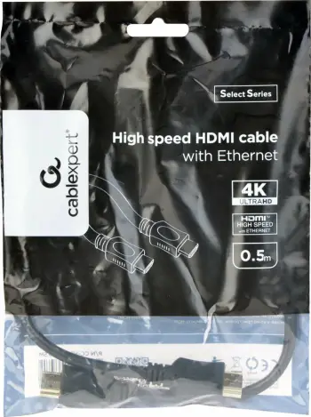 Kabllo Gembird HDMI në HDMI, 0.5m, e zezë