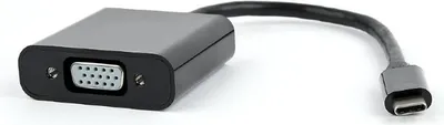 Përshtatës Gembird USB-C - VGA, i zi - 1