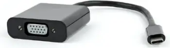 Përshtatës Gembird USB-C - VGA, i zi