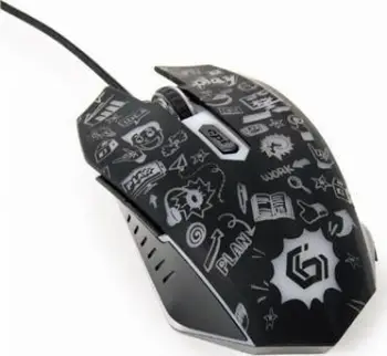 Maus Gembird MUS-6B-GRAFIX-01, i zi