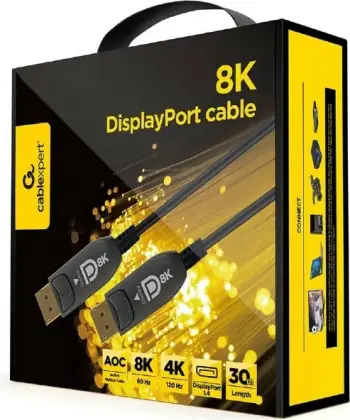 Kabllo Gembird CC-DP8K, Display Port, 30m, e zezë