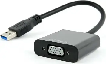 Përshtatës Gembird USB në VGA (AB-U3M-VGAF-01), i zi
