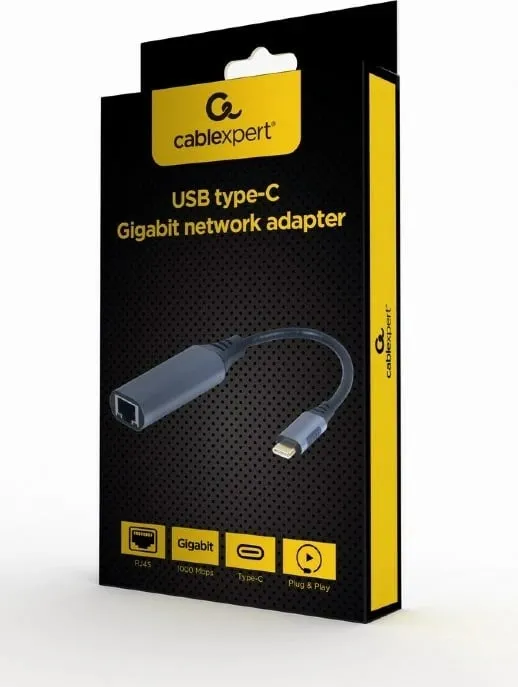 Pështatës rrjeti Gembird USB (A-USB3C-LAN-01), i zi - 5