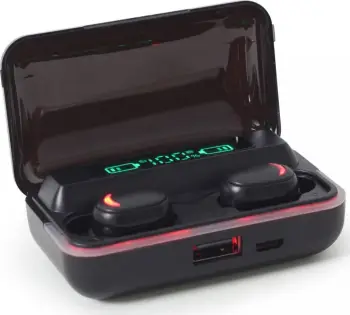 Kufje Gembird TWS-LED-01, Bluetooth, të zeza