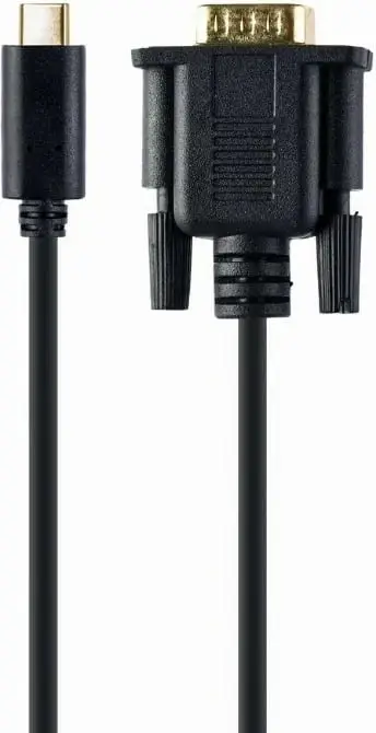 Kabllo Gembird USB-C - D-Sub (VGA), 2m, e zezë