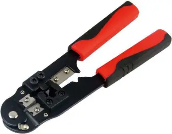 Shtrënguese për kabllo rrjeti Gembird RJ45 3 në 1, të zeza / të kuqe