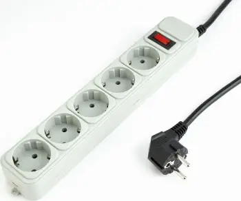 Kabllo zgjatëse Gembird Surge Protector, 5 priza, 4.5m, e bardhë