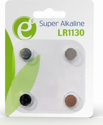 Bateri Gembird Energenie LR54, 1.5V, 4 copë, e zezë
