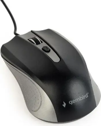 Maus Gembird MUS-4B-01-GB, me kabllo, USB, i zi dhe i hirt