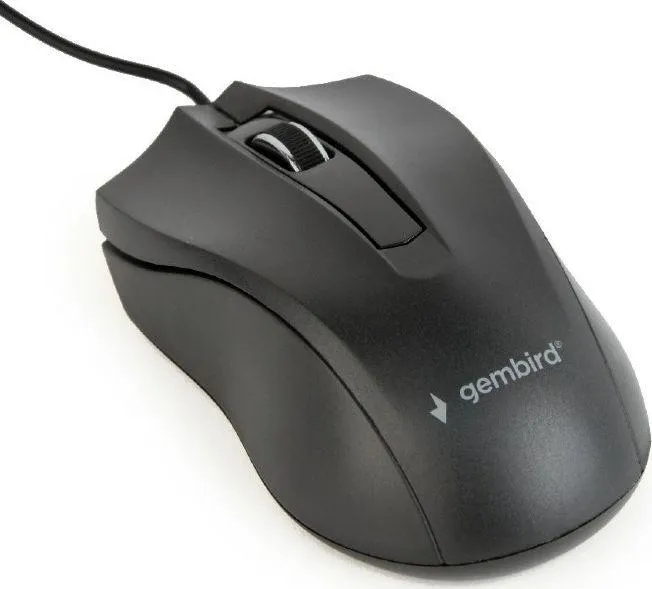 Maus Gembird MUS-3B-01, me kabllo, USB, i zi - 1
