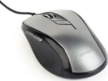 Maus Gembird MUS-6B-01-BG, me kabllo, USB, i zi dhe i hirt