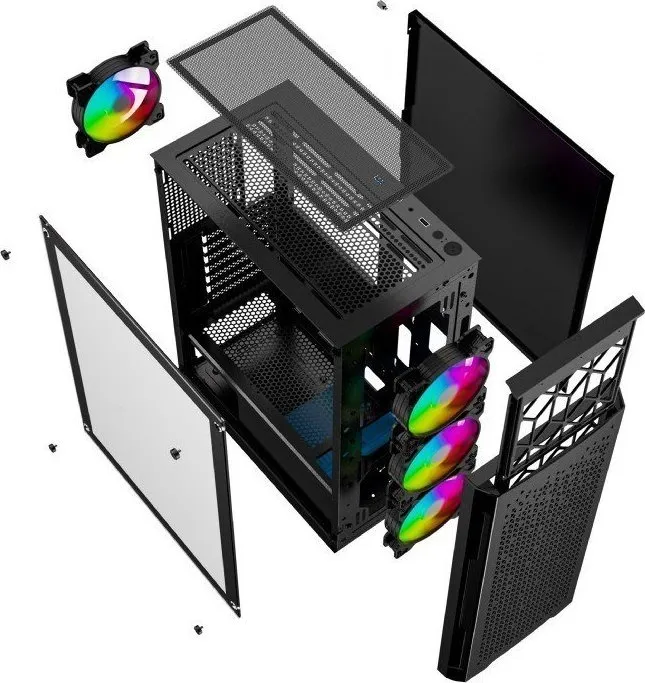 Kasë Gembird Fornax 400X ARGB, Midi Tower - 2