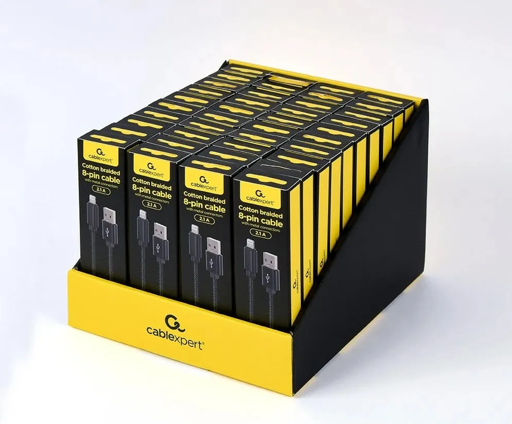 Kabllo Gembird, USB A / Lightning, 1.8 m, e zezë - 2