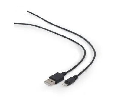Kabllo Gembird, USB A / Micro-USB B / Lightning, 1 m, e zezë - 1