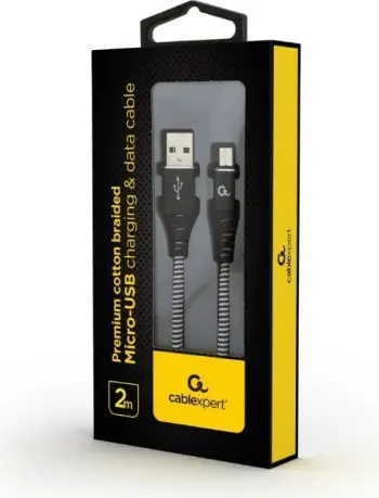 Kabllo Gembird, USB A / Micro-USB B, 2 m, e zezë