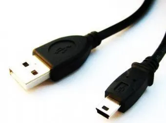 Kabllo Gembird, USB A / Mini-USB B, 1.8 m, e zezë - 1
