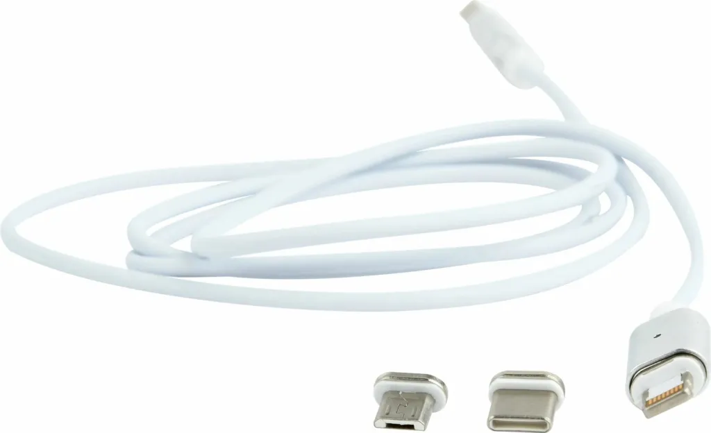 Kabllo Gembird CABLEXPERT, USB-A (M) / Micro USB + USB-C + Lightning, 1m, e argjendtë - 4